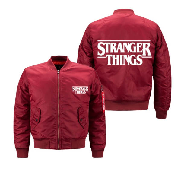 Stranger Pilot Bomber Things Male Padded Jacket - Image 2