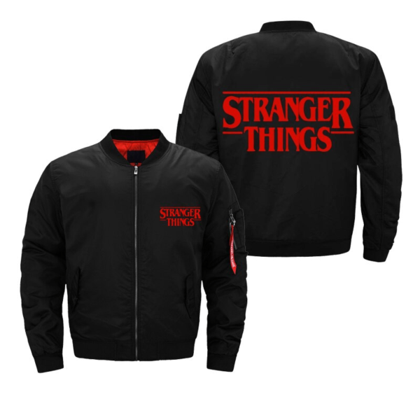 Stranger Pilot Bomber Things Male Padded Jacket - Image 4