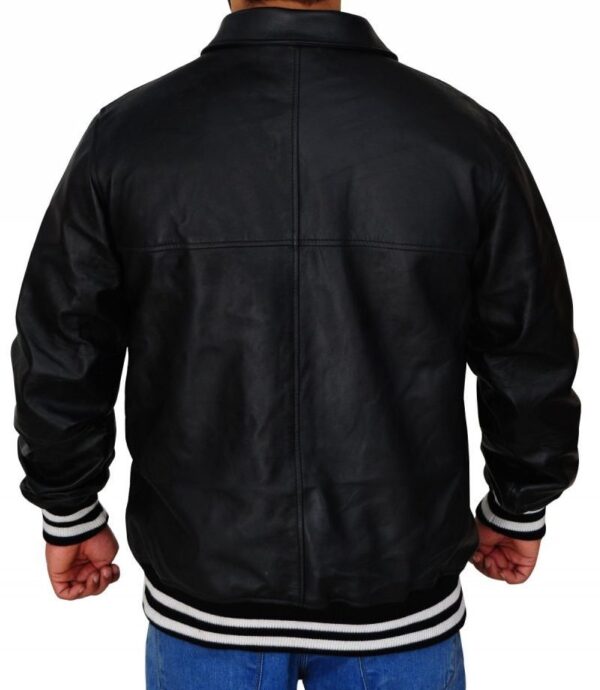Mens Style Supreme Black Leather Jacket - Image 3