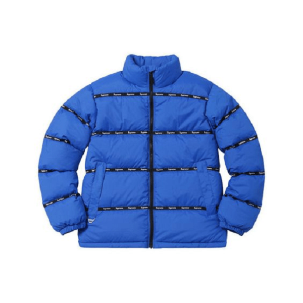 Mens Supreme Logo Tape Puffy Jacket - Image 3