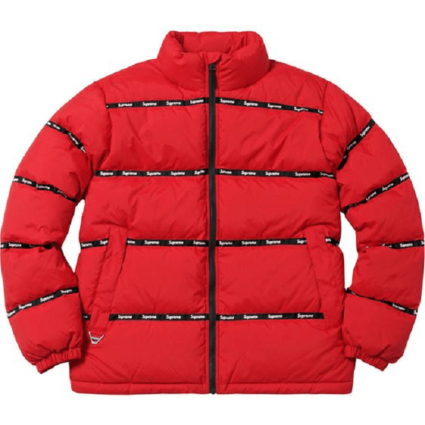 Mens Supreme Logo Tape Puffy Jacket - Image 2