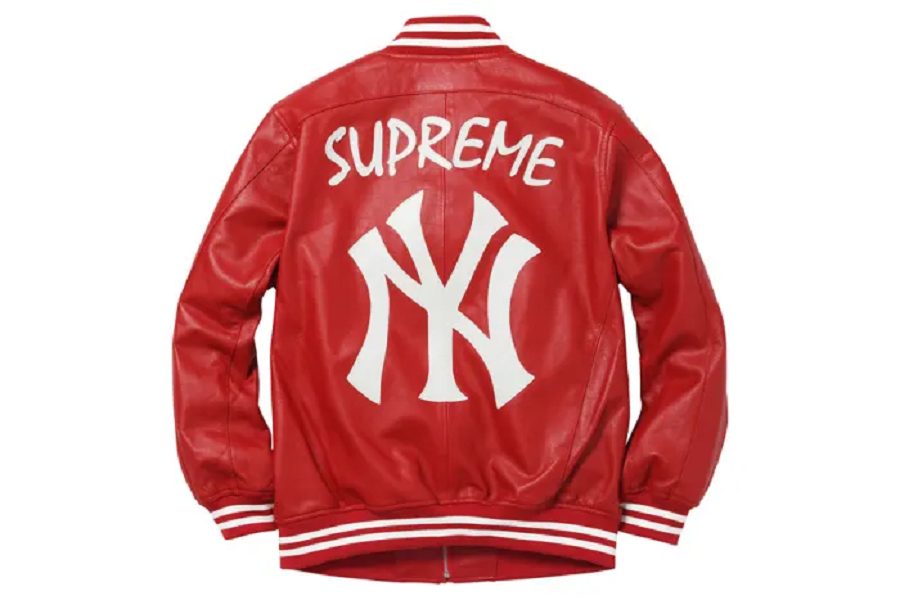 Supreme Varsity Mens Fashion Leather Jacket - Image 3