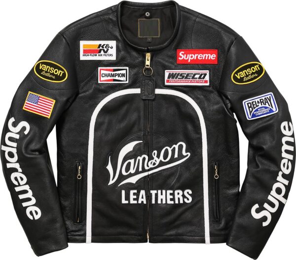 Mens Star Supreme & Vanson Leather Jacket