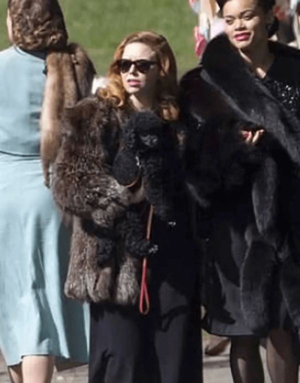 Natasha Lyonne The United States Vs. Billie Holiday 2021 Tallulah Bankhead Fur Jacket - Image 2