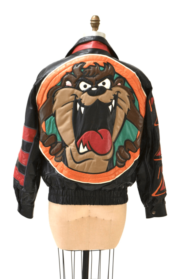 Mens Taz Vintage Devil Leather Jacket - Image 4