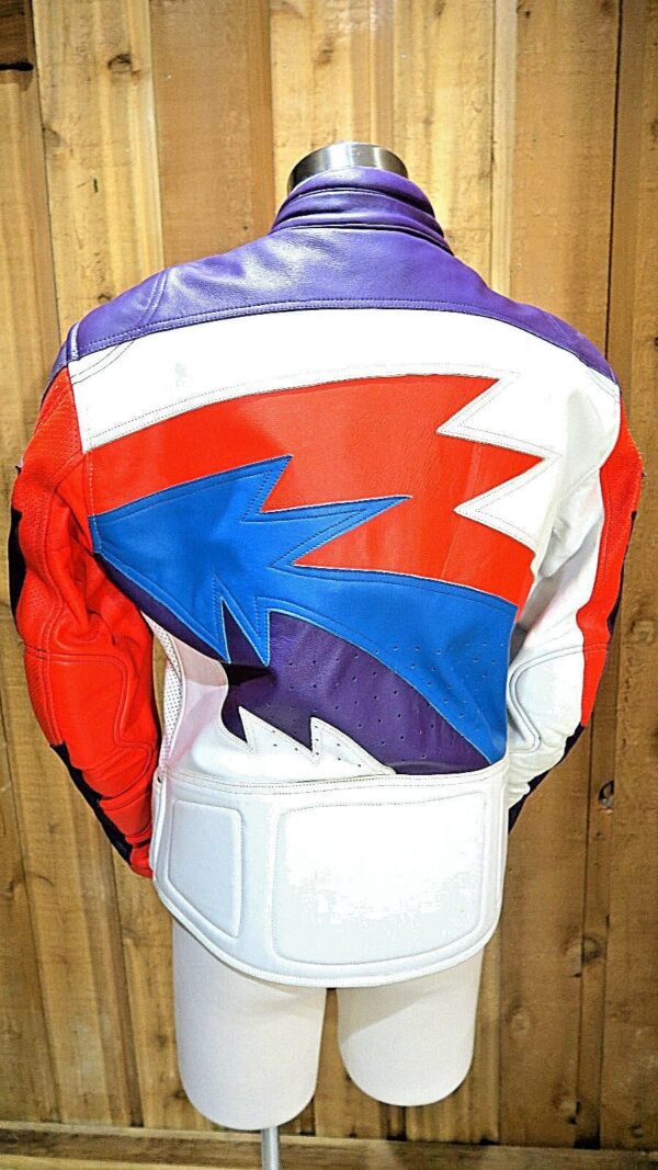 Mens Fashion Technic Motorcycle Leather Jacket - Image 2