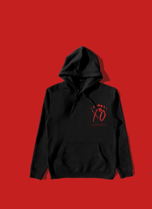 The Weeknd Merchandise Psychotic Pullover Hood Black Jacket - Image 2