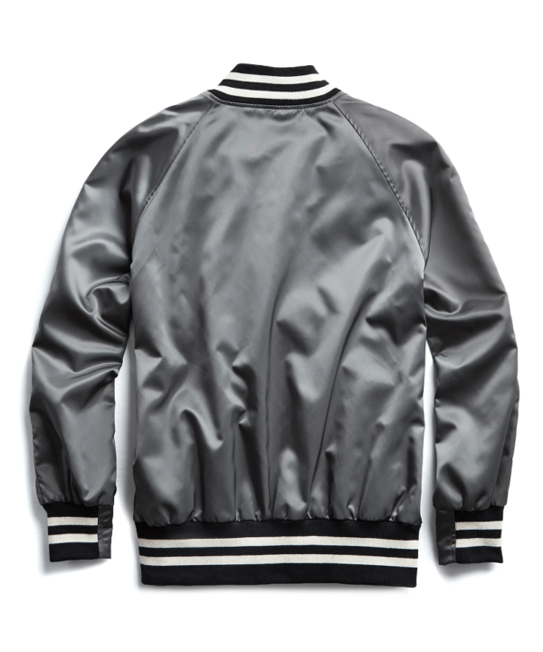 Mens Golden Bear Japanese Snap Bomber Olive Gunmetal Jacket - Image 3