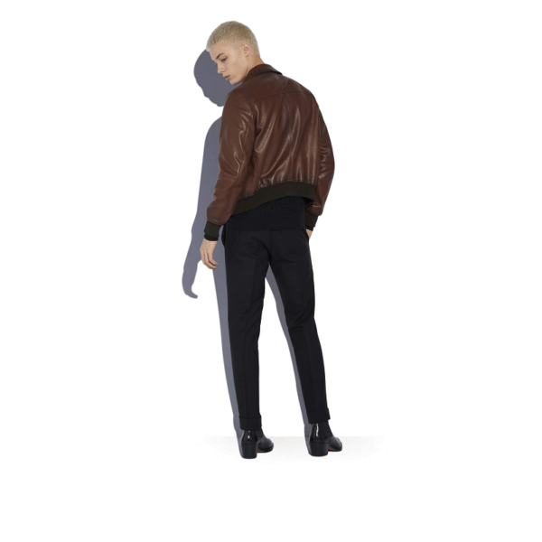 Mens Tom Ford Worked Leather Jacket - Image 3