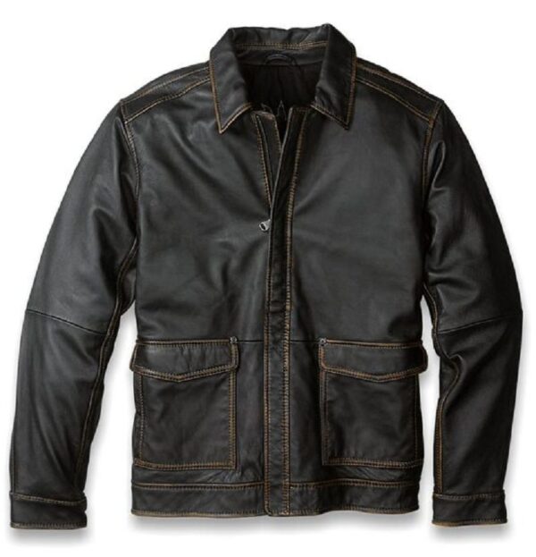 Mens Fashon Tommy Bahama Leather Jacket