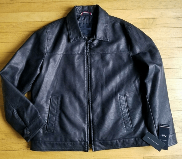 Men's Tommy Hilfiger Blue Leather Jacket