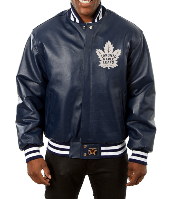 Mens Toronto Maple Leafs Full Leather Jacket