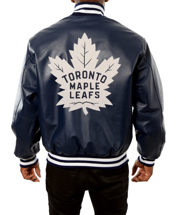 Mens Toronto Maple Leafs Full Leather Jacket - Image 2