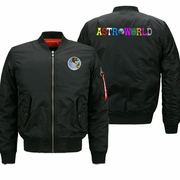 Mens Astroworld Travis Scott Military Style Bomber Jacket - Image 5