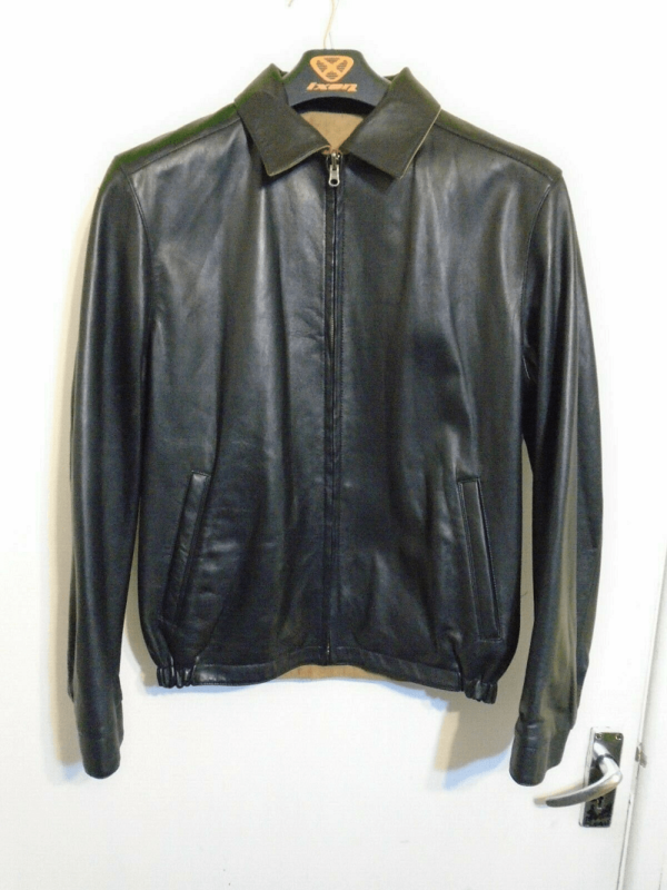 Mens Turnbury Black Leather Jacket