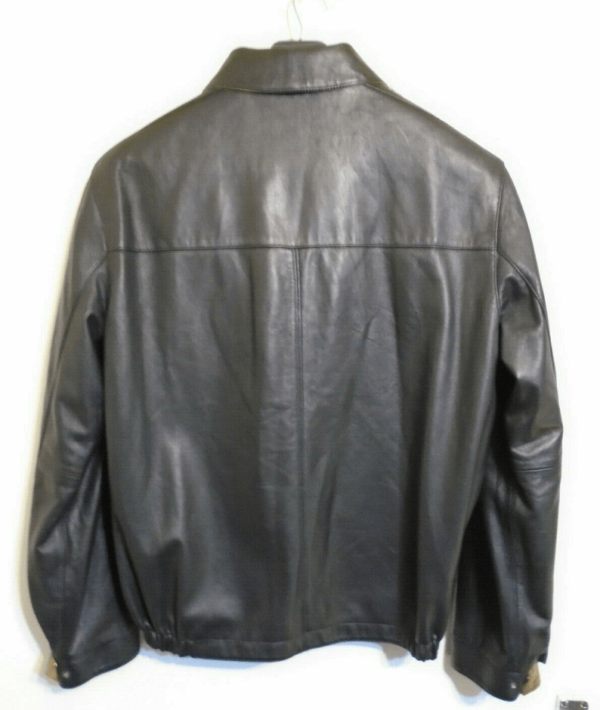Mens Turnbury Black Leather Jacket - Image 3