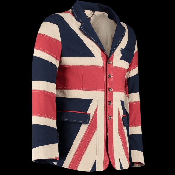 Mens Union Flag In X Design Cotton Jacket - Image 2