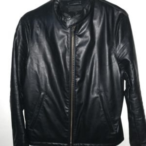 Original Uniqlo Black Leather Jacket
