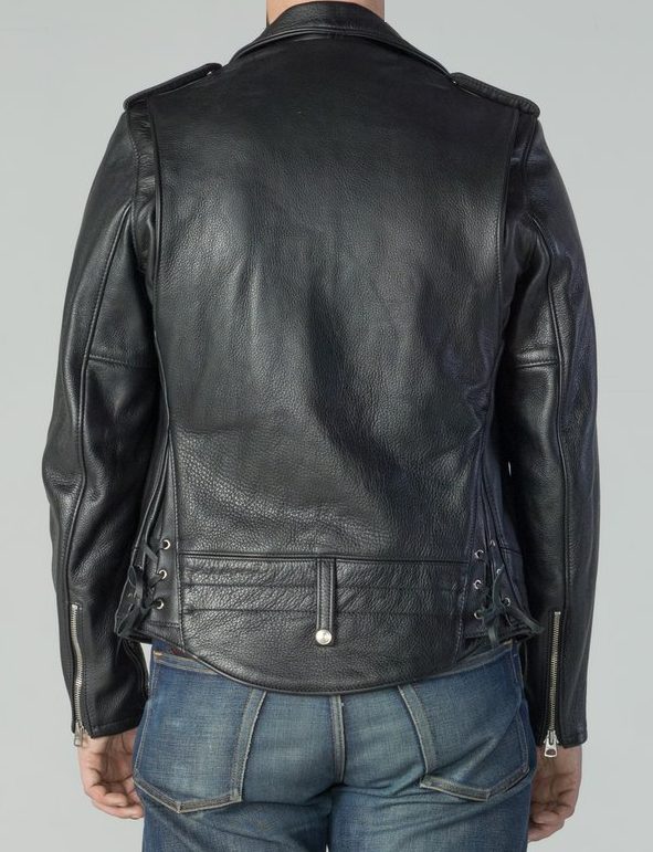 Mens Used Schott Motorcycle Leather Jacket - AirBorne Jacket