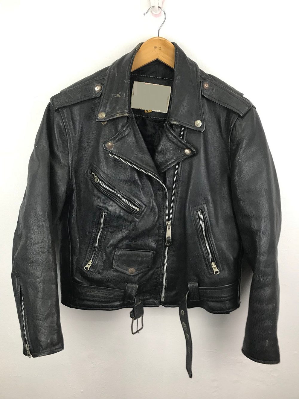 Mens Vanguard Biker Leather Jacket - AirBorne Jacket