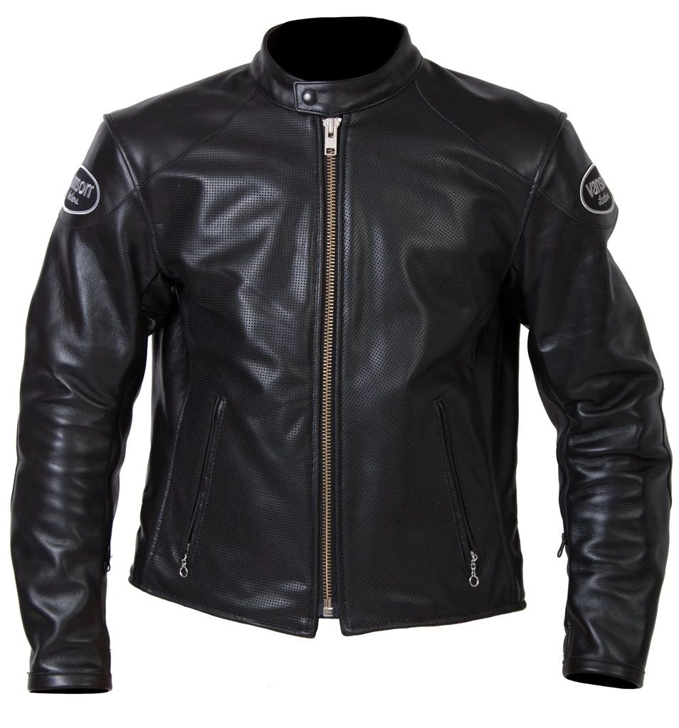 Mens Vanson Perforated Properf Leather Jacket - AirBorne Jacket