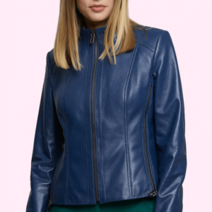 Venice Blue Leather Jacket