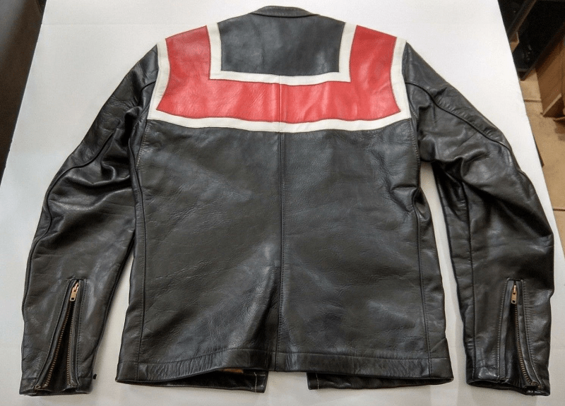 Mens Vintage Bates Motorcycle Leather Jacket - AirBorne Jacket