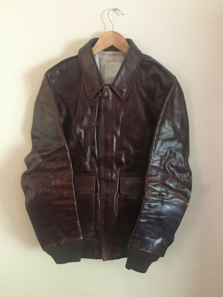 Mens Hydra Visvim Elmendorf Vintage Leather Jacket - AirBorne Jacket