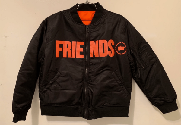 Mens Vlone X Fragment Design Friends Bomber Jacket