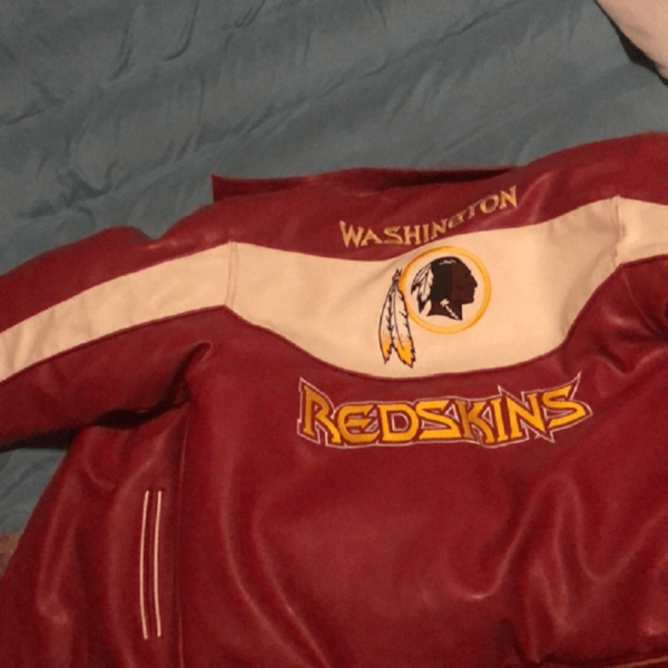 Mens Washington Redskins Leather Jacket - Image 2