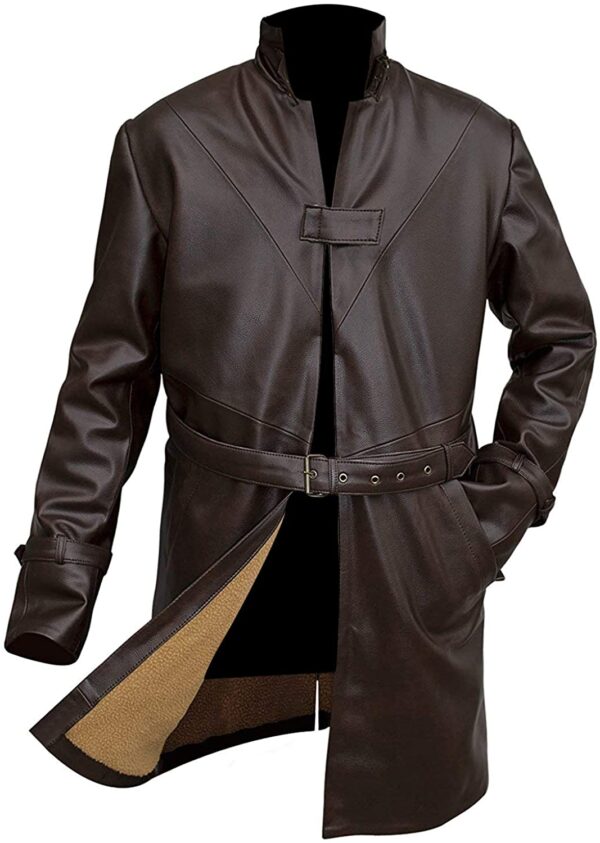 Mens Famous WD Watch Dogs Leather Coat