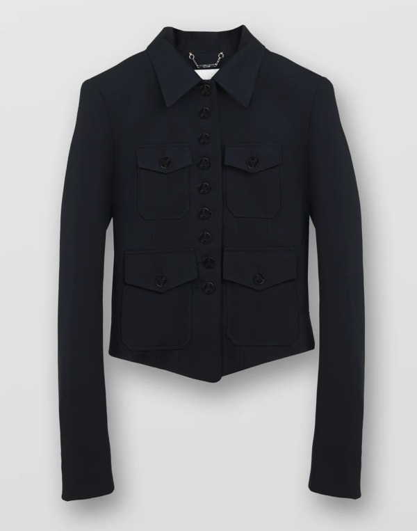 Military Inspired Fitted Wool Jacket
