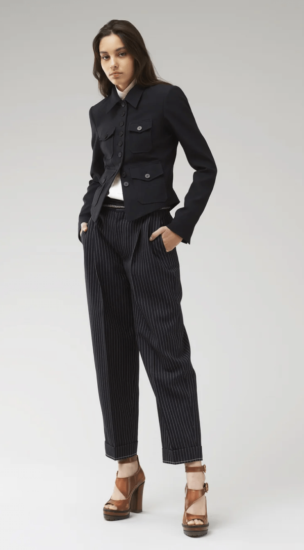 Military Inspired Fitted Wool Jacket - Image 3