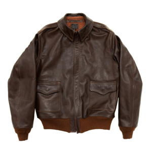 Werber 1402-P Brown Bomber Leather Jacket