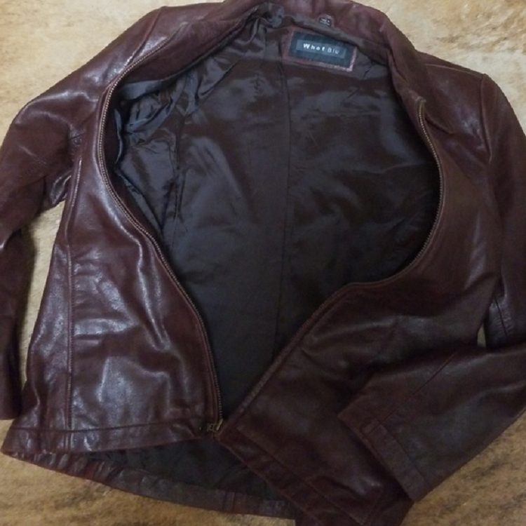 Womens Whet Blu Leather Jacket - AirBorne Jacket