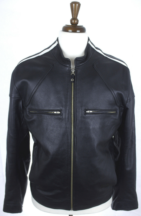 Mens Wilson Genuine Cafe Racer Leather Jacket