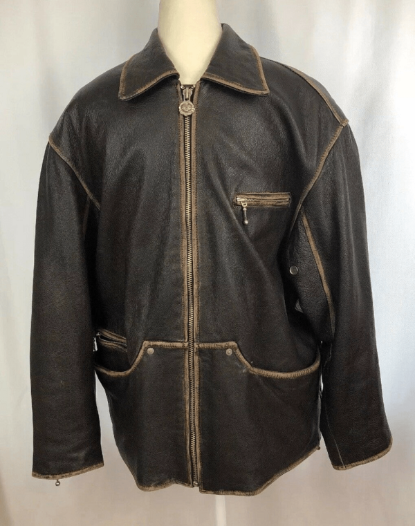 Mens Winlit 1969 Brown Leather Jacket