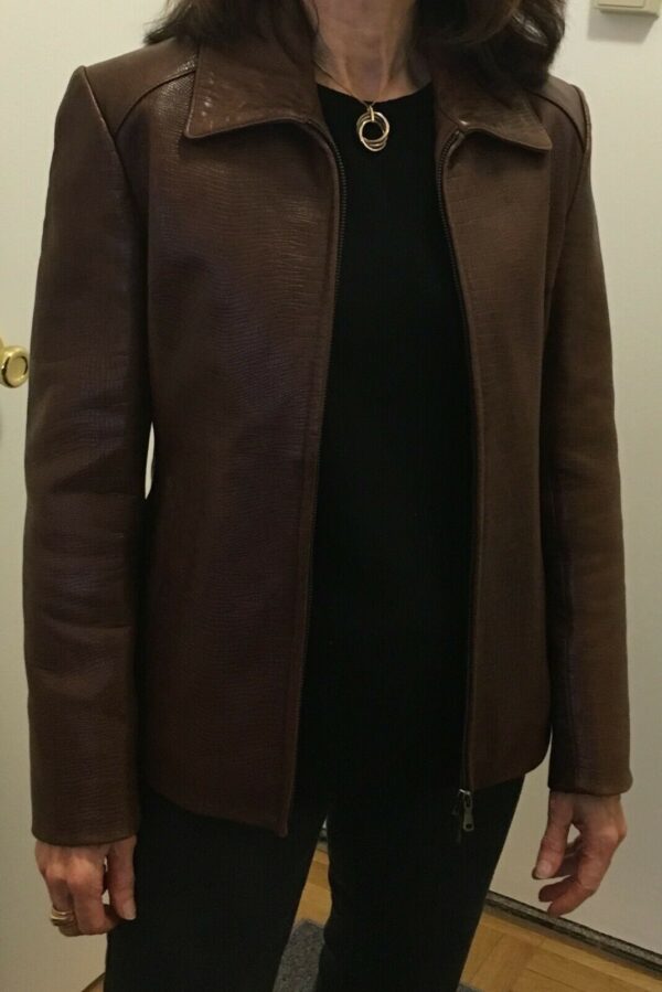 R&O Brand Snake&lizard Pattern Leather Jacket - Image 2