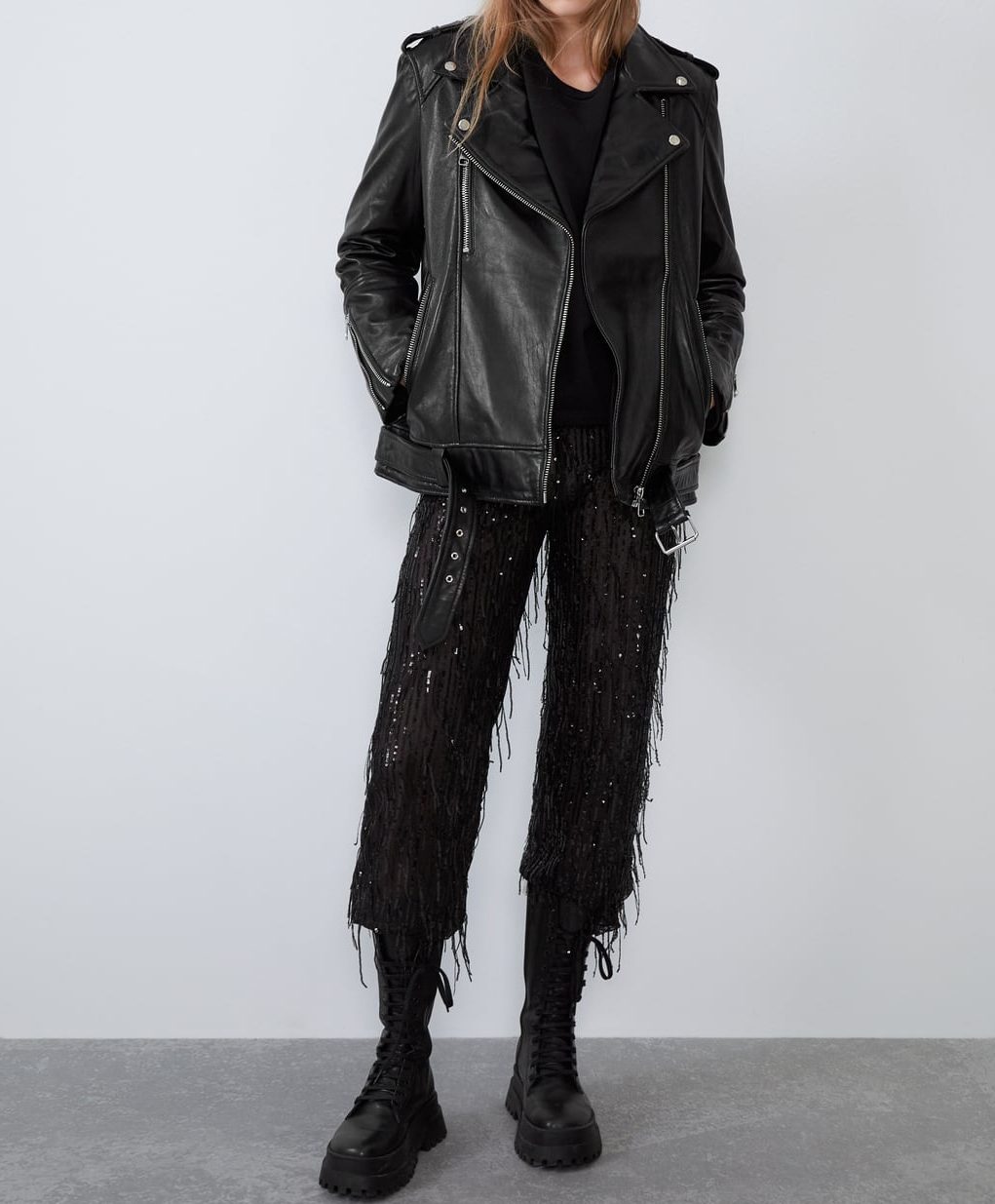 New Oversized Black Women Leather Jacket - Image 4