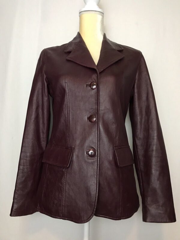 Rem Garson Red Leather Coat
