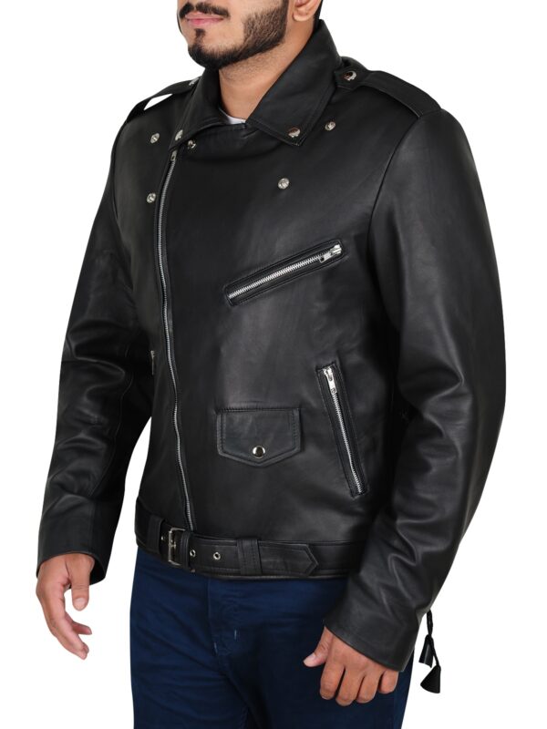 Paul Michael Levesque Black Leather Jacket - Image 2