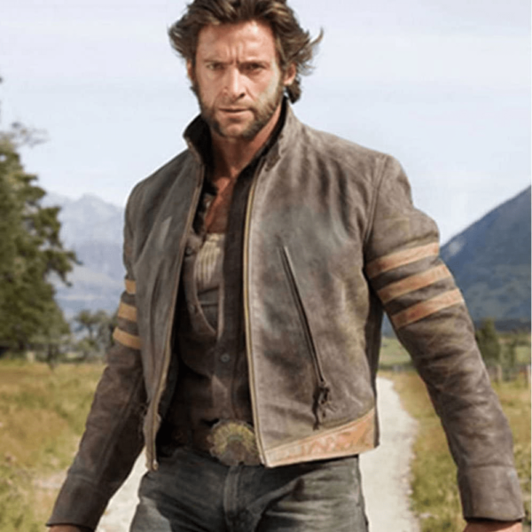 X-men Origins Wolverine Brown Leather Jacket