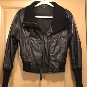 Mens Yigal Azeouel Black Moto Leather Jacket