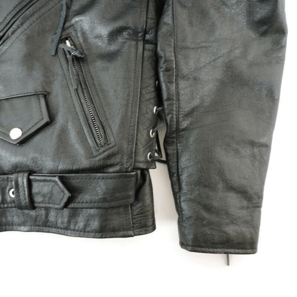 Mens Zegna Sport Biker Leather Jacket - Image 2