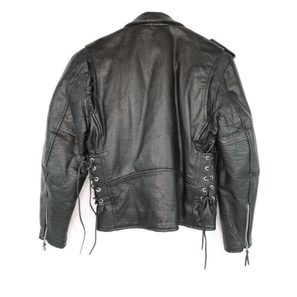 Mens Zegna Sport Biker Leather Jacket - Image 3