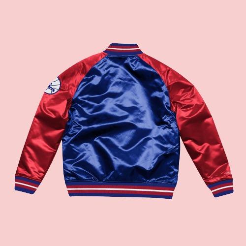 Mitchell & Ness Philadelphia 76ers Royal Blue Varsity Jacket - Image 2