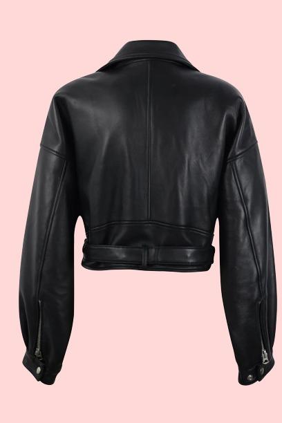 Cropped Leather Jacket - AirBorne Jacket