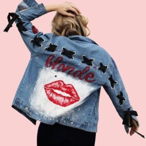 Custom Jean Jacket With Picture On Back
