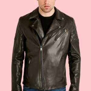 Mens Leather Biker Jacket