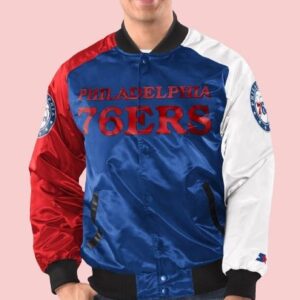 Philadelphia 76ers Red Blue And White Jacket